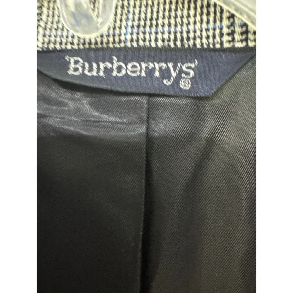 Burberrys Mens Plaid Blazer Sport Coat Jacket‎ Wool Blend 2 Button Lined
